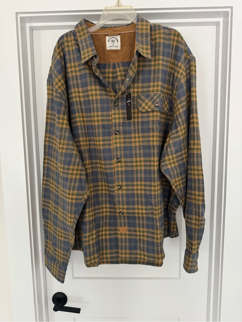 Heritage Plaid Button-Down Shirt - Blue & Mustard
